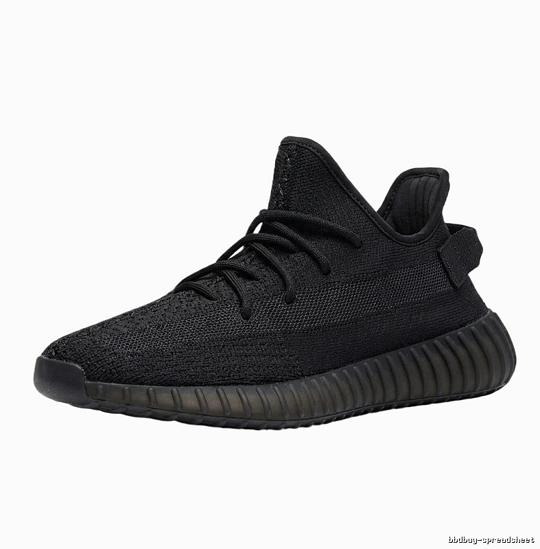 Yeezy simple black sports shoes