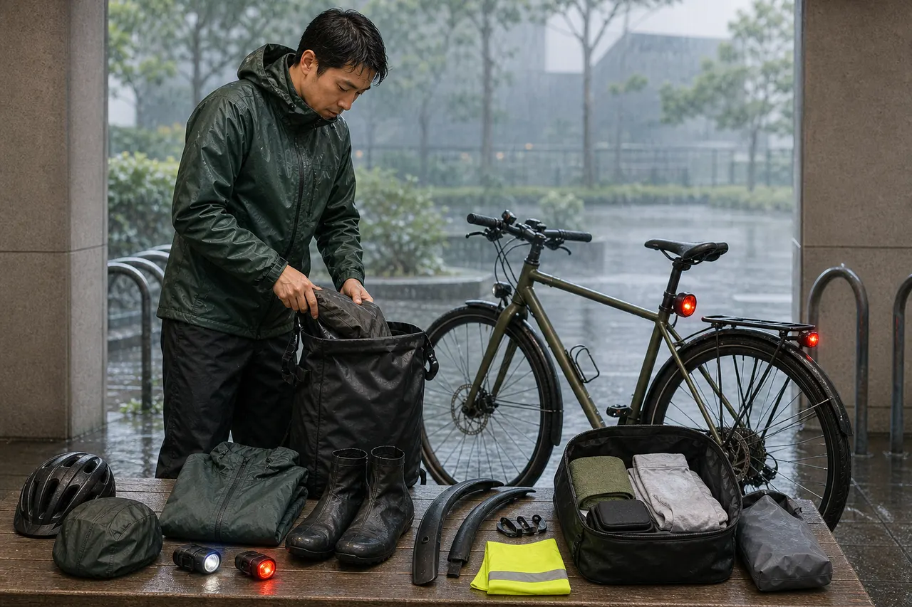 bbdbuy Rainy Commute Cycling Checklist visual guide for bbdbuy